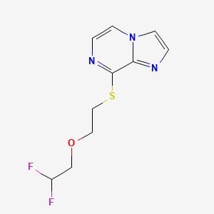 molecular formula C10H11F2N3OS B6622971 8-[2-(2,2-Difluoroethoxy)ethylsulfanyl]imidazo[1,2-a]pyrazine 