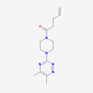 molecular formula C14H21N5O B6622980 1-[4-(5,6-Dimethyl-1,2,4-triazin-3-yl)piperazin-1-yl]pent-4-en-1-one 