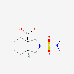 molecular formula C12H22N2O4S B6623129 methyl (3aS,7aS)-2-(dimethylsulfamoyl)-3,4,5,6,7,7a-hexahydro-1H-isoindole-3a-carboxylate 