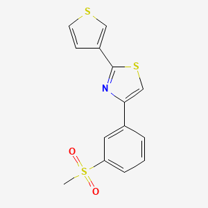 4-(3-Methylsulfonylphenyl)-2-thiophen-3-yl-1,3-thiazole