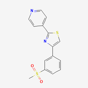 molecular formula C15H12N2O2S2 B6623146 4-(3-Methylsulfonylphenyl)-2-pyridin-4-yl-1,3-thiazole 