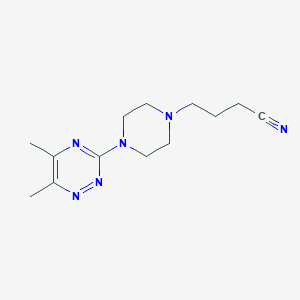 molecular formula C13H20N6 B6623170 4-[4-(5,6-Dimethyl-1,2,4-triazin-3-yl)piperazin-1-yl]butanenitrile 