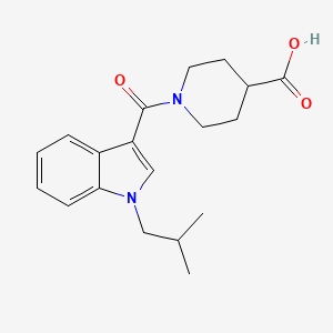 molecular formula C19H24N2O3 B6623177 1-[1-(2-Methylpropyl)indole-3-carbonyl]piperidine-4-carboxylic acid 