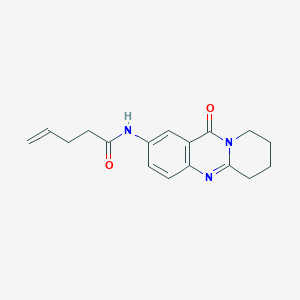 molecular formula C17H19N3O2 B6623207 N-(11-oxo-6,7,8,9-tetrahydropyrido[2,1-b]quinazolin-2-yl)pent-4-enamide 