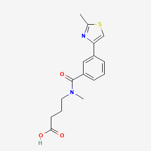 4-[Methyl-[3-(2-methyl-1,3-thiazol-4-yl)benzoyl]amino]butanoic acid