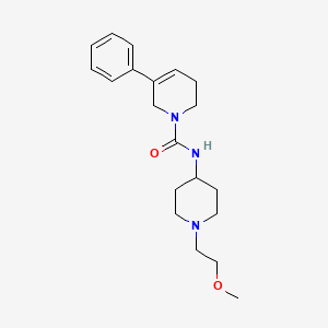 molecular formula C20H29N3O2 B6623273 N-[1-(2-methoxyethyl)piperidin-4-yl]-5-phenyl-3,6-dihydro-2H-pyridine-1-carboxamide 