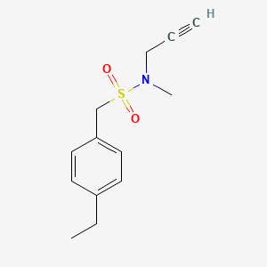 molecular formula C13H17NO2S B6623296 1-(4-ethylphenyl)-N-methyl-N-prop-2-ynylmethanesulfonamide 