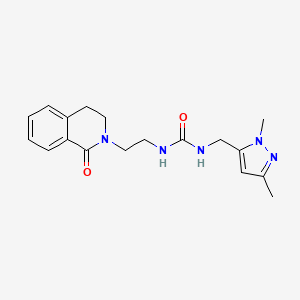 1-[(2,5-Dimethylpyrazol-3-yl)methyl]-3-[2-(1-oxo-3,4-dihydroisoquinolin-2-yl)ethyl]urea