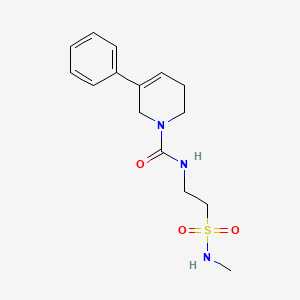 molecular formula C15H21N3O3S B6623332 N-[2-(methylsulfamoyl)ethyl]-5-phenyl-3,6-dihydro-2H-pyridine-1-carboxamide 