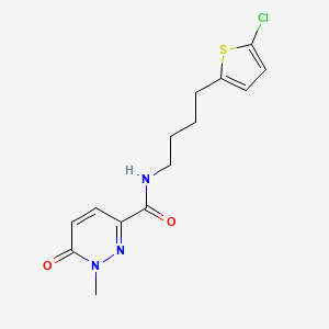 N-[4-(5-chlorothiophen-2-yl)butyl]-1-methyl-6-oxopyridazine-3-carboxamide