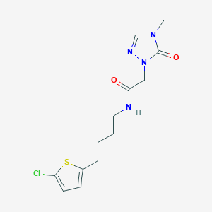 N-[4-(5-chlorothiophen-2-yl)butyl]-2-(4-methyl-5-oxo-1,2,4-triazol-1-yl)acetamide