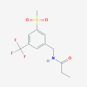 N-[[3-methylsulfonyl-5-(trifluoromethyl)phenyl]methyl]propanamide