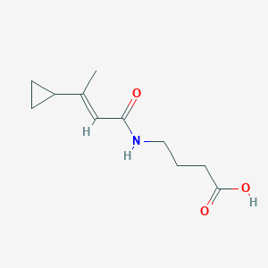 molecular formula C11H17NO3 B6623442 4-[[(E)-3-cyclopropylbut-2-enoyl]amino]butanoic acid 