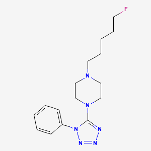 molecular formula C16H23FN6 B6623488 1-(5-Fluoropentyl)-4-(1-phenyltetrazol-5-yl)piperazine 