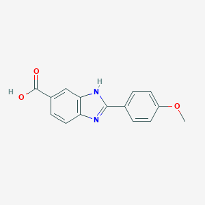 molecular formula C15H12N2O3 B066235 2-(4-甲氧基苯基)-1H-苯并[D]咪唑-5-羧酸 CAS No. 174422-17-4