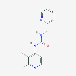 molecular formula C13H13BrN4O B6623511 1-(3-Bromo-2-methylpyridin-4-yl)-3-(pyridin-2-ylmethyl)urea 