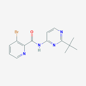 molecular formula C14H15BrN4O B6623524 3-bromo-N-(2-tert-butylpyrimidin-4-yl)pyridine-2-carboxamide 