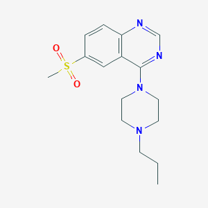 molecular formula C16H22N4O2S B6623537 6-Methylsulfonyl-4-(4-propylpiperazin-1-yl)quinazoline 