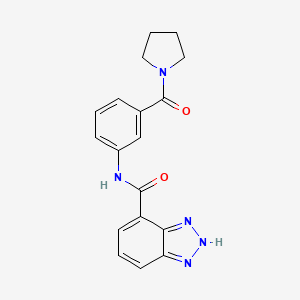 N-[3-(pyrrolidine-1-carbonyl)phenyl]-2H-benzotriazole-4-carboxamide