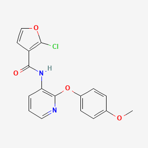 molecular formula C17H13ClN2O4 B6623555 2-chloro-N-[2-(4-methoxyphenoxy)pyridin-3-yl]furan-3-carboxamide 