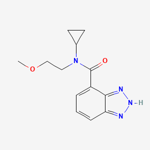 molecular formula C13H16N4O2 B6623568 N-cyclopropyl-N-(2-methoxyethyl)-2H-benzotriazole-4-carboxamide 
