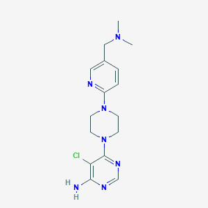 5-Chloro-6-[4-[5-[(dimethylamino)methyl]pyridin-2-yl]piperazin-1-yl]pyrimidin-4-amine