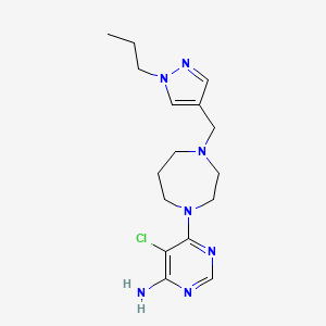 5-Chloro-6-[4-[(1-propylpyrazol-4-yl)methyl]-1,4-diazepan-1-yl]pyrimidin-4-amine