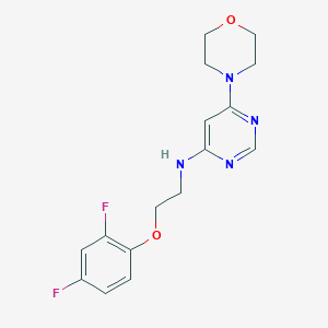 molecular formula C16H18F2N4O2 B6623624 N-[2-(2,4-difluorophenoxy)ethyl]-6-morpholin-4-ylpyrimidin-4-amine 