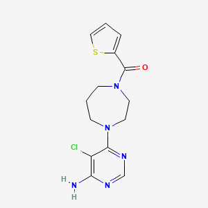 [4-(6-Amino-5-chloropyrimidin-4-yl)-1,4-diazepan-1-yl]-thiophen-2-ylmethanone