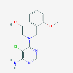 2-[(6-Amino-5-chloropyrimidin-4-yl)-[(2-methoxyphenyl)methyl]amino]ethanol
