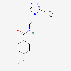 N-[2-(3-cyclopropyl-1,2,4-triazol-4-yl)ethyl]-4-ethylcyclohexane-1-carboxamide