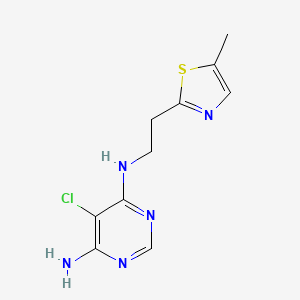 5-chloro-4-N-[2-(5-methyl-1,3-thiazol-2-yl)ethyl]pyrimidine-4,6-diamine