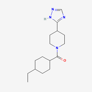 molecular formula C16H26N4O B6623684 (4-ethylcyclohexyl)-[4-(1H-1,2,4-triazol-5-yl)piperidin-1-yl]methanone 