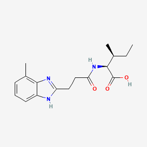 (2S,3S)-3-methyl-2-[3-(4-methyl-1H-benzimidazol-2-yl)propanoylamino]pentanoic acid