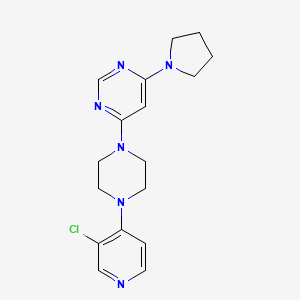 molecular formula C17H21ClN6 B6623712 4-[4-(3-Chloropyridin-4-yl)piperazin-1-yl]-6-pyrrolidin-1-ylpyrimidine 