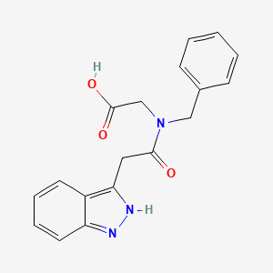 molecular formula C18H17N3O3 B6623727 2-[benzyl-[2-(2H-indazol-3-yl)acetyl]amino]acetic acid 