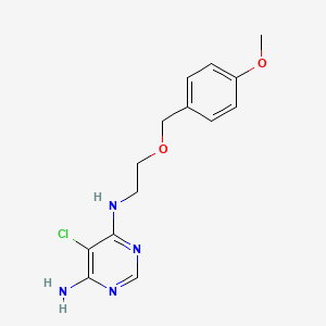 5-chloro-4-N-[2-[(4-methoxyphenyl)methoxy]ethyl]pyrimidine-4,6-diamine