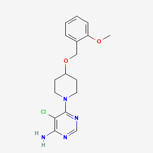 5-Chloro-6-[4-[(2-methoxyphenyl)methoxy]piperidin-1-yl]pyrimidin-4-amine