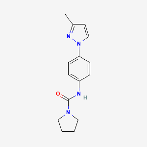 N-[4-(3-methylpyrazol-1-yl)phenyl]pyrrolidine-1-carboxamide