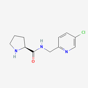 molecular formula C11H14ClN3O B6623799 (2S)-N-[(5-chloropyridin-2-yl)methyl]pyrrolidine-2-carboxamide 