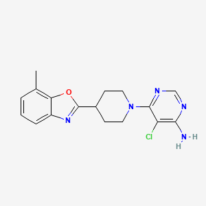 5-Chloro-6-[4-(7-methyl-1,3-benzoxazol-2-yl)piperidin-1-yl]pyrimidin-4-amine