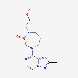 molecular formula C15H21N5O2 B6623855 1-(2-Methoxyethyl)-4-(2-methylpyrazolo[1,5-a]pyrazin-4-yl)-1,4-diazepan-2-one 