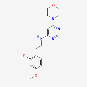 molecular formula C17H21FN4O2 B6623863 N-[2-(2-fluoro-4-methoxyphenyl)ethyl]-6-morpholin-4-ylpyrimidin-4-amine 