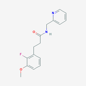 molecular formula C16H17FN2O2 B6623892 3-(2-fluoro-3-methoxyphenyl)-N-(pyridin-2-ylmethyl)propanamide 