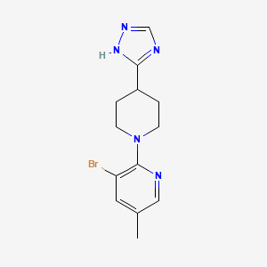 3-bromo-5-methyl-2-[4-(1H-1,2,4-triazol-5-yl)piperidin-1-yl]pyridine