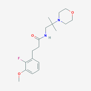 3-(2-fluoro-3-methoxyphenyl)-N-(2-methyl-2-morpholin-4-ylpropyl)propanamide