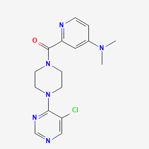 molecular formula C16H19ClN6O B6623904 [4-(5-Chloropyrimidin-4-yl)piperazin-1-yl]-[4-(dimethylamino)pyridin-2-yl]methanone 