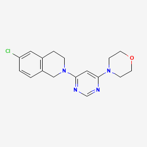 molecular formula C17H19ClN4O B6623917 4-[6-(6-chloro-3,4-dihydro-1H-isoquinolin-2-yl)pyrimidin-4-yl]morpholine 