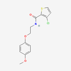 molecular formula C14H14ClNO3S B6623920 3-chloro-N-[2-(4-methoxyphenoxy)ethyl]thiophene-2-carboxamide 