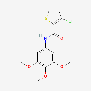 molecular formula C14H14ClNO4S B6623950 3-chloro-N-(3,4,5-trimethoxyphenyl)thiophene-2-carboxamide 